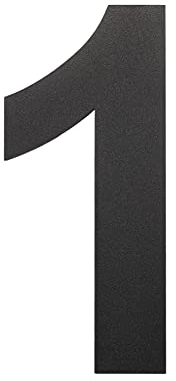 nanlyiau Numero Maison 6in/15.3cm Numéro de Maison Moderne NOIR- Acier inoxydable brossé fait de solides 304.Aspect flottant(black 6in1)