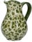 London Pottery Splash Milk Jug/Water Jug Pitcher, Stoneware, Green/White, 430 ml