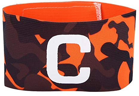 Dwawoo Kapitänsbinde, Fußballarmband aus Nylon, langlebig, verstellbare Kapitänsbänder, geeignet für mehrere Sportarten, einschließlich Rugby, Fußball, Orange
