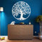 DEKADRON Art mural en métal Arbre de vie Art mural Signe d'arbre généalogique en métal blanc (44 x 46 cm)