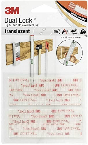 3M DL-HT Klettband zum Aufkleben Pilzkopf (L x B) 100mm x 19mm Transparent 4St.