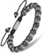 MagnetRX® Hämatit Magnetarmband - Magnetische Hämatit Armbänder mit Perlen (Silver Titan 8mm Bead)