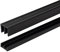 Lot de 1 rail de porte coulissante en plastique noir pour panneaux de 0,6 cm d'épaisseur – Verre coulissant, d'armoire et de fenêtre, installation facile, fabriqué aux États-Unis, (91 cm de long)