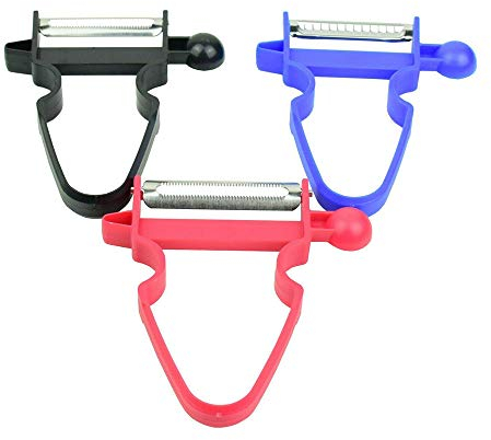 3pc Set Vegetable Peeler Slicer Shredder Grater Kitchen Tool Magic Julienne Trio Dicer Fruit Potato Apple Pineapple Carrot Pumpkin Cabbage Cheese Zucchini Noodles Spaghetti