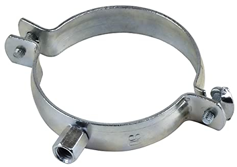 Abrazadera de Tubo de Ø 80mm de Acero Galvanizado para Soporte de Tubos de Calefacción, Canalón, 1 Unidad