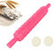 Geprägtes Teigroller, Fondant Teig Muster Rolle Kunststoff Backrolle Griff Nadeln Blumenmuster Kuchenrolle DIY Backen Nudelholz Dekoration Form für Bäcker, Pizza, Keks, Kuchen