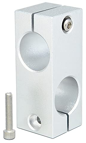 AUZHU- STD - Metrisch - Halterung aus Aluminiumlegierung Kreuz-Klemmverbinder Führungswelle unterstützt Sitzstrebe Klemmbefestigungen Stütze Spann- und Verbindungselemente Größe: D20 mm, K20 mm