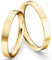 JC Trauringe Gelbgold 333 Paarpreis Eheringe Gold I Verlobungsringe Gold breit 3,0 mm I Partnerringe mit Gravur in edler Schatulle I 2 Hochzeitsringe Herrenring & Damenring mit Stein I Profil 05
