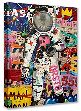 Peintures de décoration de chambre tableau de graffiti de rue 1 panneau sur toile art mural abstrait œuvre d'art moderne coloré décoration d'intérieur pour le salon encadré galerie prêt à accrocher