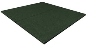 JARDIN202 - Loseta de Caucho Antivibración | Especial para Exterior y Gimnasios | Suelos Infantiles | Fitness | 50 x 50 x 1,5 cm (Verde)