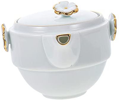 Cabilock 1juego Té Cerámico Creativo Tetera y Tazas Conjunto Portátil para Té Al Aire Diseño De Gato Suerte