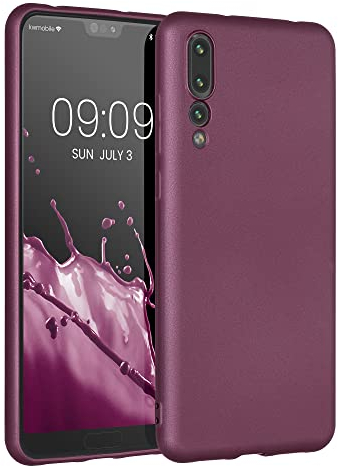 kwmobile Handyhülle kompatibel mit Huawei P20 Pro Hülle - weiche Silikon Case metallisch schimmernd in Metallic Lavendel