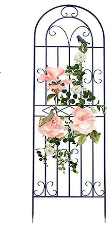 1 Paquet De Grande Taille Treillis Mural Antirouille Robuste Pour Plantes Grimpantes Treillis Métallique Extérieur Pour Plantes En Pot Treillis De Soutien Pour Roses Légumes Noir(Color:Black,Size:180c