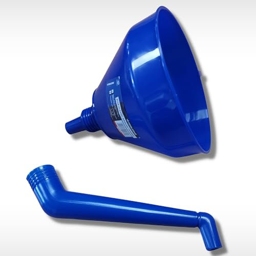 Dunnet Tools Angled Fuel Funnel For Car Motorcycle 160mm Durable Lightweight Plastic Funnel For Car Engine Oil Includes Removable Filter Versatile Funnels For Automotive Use