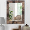 HLFMVWE Spiegel für Wand Schwarz Vintage Rustikale Holz gerahmt Spiegel Dekorative Rechteck Bauernhaus Große Wandspiegel für Wohnzimmer Schlafzimmer Badezimmer Antike Breite Trim Hanging Mirror
