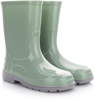 Lemigo Bambini Stivali da Pioggia Ragazzi Ragazze Scarpe di Gomma Elza (Menta, 25)