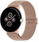 Amzpas Google Pixel Watch Armband - Verstellbares Nylon Ersatzarmband für Pixel Watch 2/1 - Damen und Herren (Milchtee)