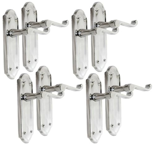 Ashford Chrome Internal Latch Door Handles - Chrome Door Handles, 170 x 48mm 4 Pairs
