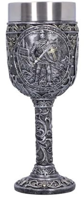 Nemesis Now Knight Goblet, Ornate Medieval Chalice, Removable Stainless Steel Cup for Drinking - Knight of Integrity Goblet