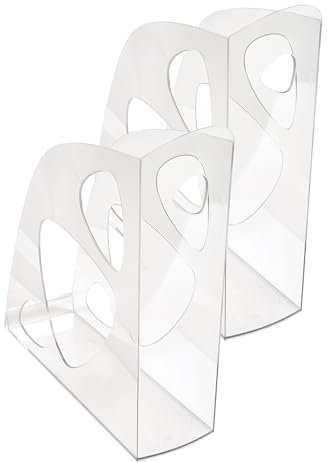 Exacompta 18123NSD 2er Pack Stehsammler MAG-CUBE für DIN A4+ aus Kunststoff 266 x 82 x 305 mm Glasklar ideal für die Ablage Ihre Dokumente Zeitschriftensammler Ringordner transparent