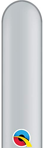 Qualatex 43960 260QSILVER 100CT Modelling or Twisting Balloons