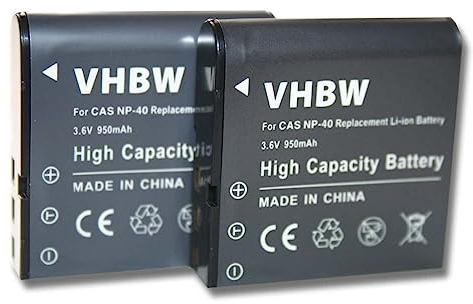 vhbw 2X Batterie Compatible avec Kodak Pixpro AZ521, AZ522, AZ521 Astro Zoom, AZ501 Astro Zoom, AZ501, AZ421 Appareil Photo (950mAh, 3,6V, Li-ION)