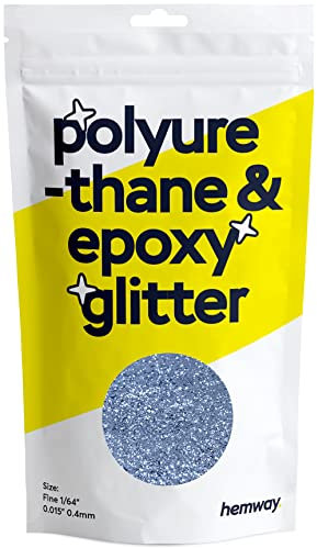 Hemway Polyurethane & Epoxy Glitter - Azure Blue | 500g Fine Metallic Flake Sequins for Resin Crafts | Craft Supplies for Tumblers, Candles, Coasters, Glass & Floor Art Decoration