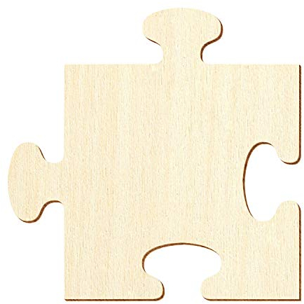 Bütic Holz Puzzle Puzzleteile Holzpuzzle - 5x5-50x50cm Basteln Deko, Artikel:Mittelteil, Höhe x Breite:20 x 20cm