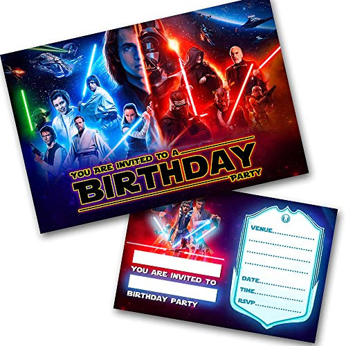 Star Wars Party Invitations Pack & Envelopes (WRITE ON) Click customize for prices