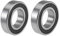 sourcing map 2 Stück Rillenkugellager 6005-2RS Z2 25mm x 47mm x 12mm Doppelt Abgedichte Chromstahl