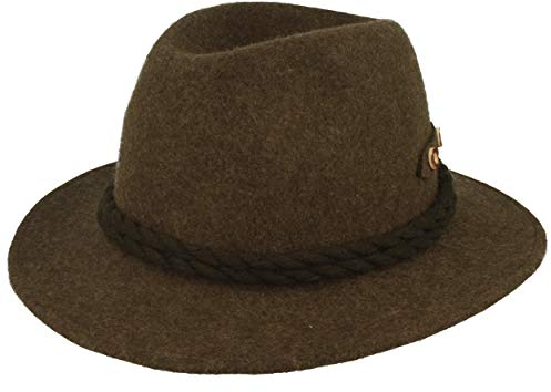 Faustmann Hüte Herren Trachtenhut schwarz 'Hirschhorn', schwarz, (grün, XL)