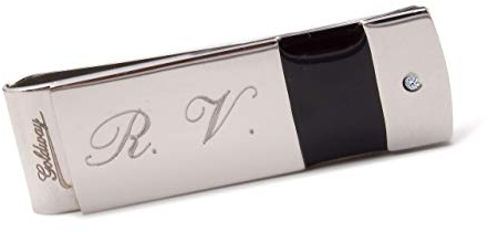 Goldway Collezione completa set fermacravatta con gemelli e fermasoldi idea regalo Uomo Donna simbolo spotifay nozze Compleanno personalizzata (fermasoldi incisione)