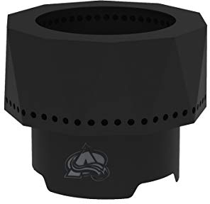 Blue Sky Outdoor Living NHL Colorado Avalanche Ridge Tragbare Stahl-Feuerstelle mit Tragetasche, Brennholz und/oder Holzpelletverbrennung