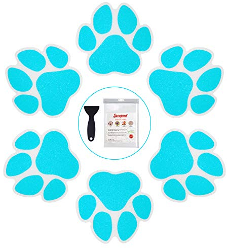 Secopad Pegatinas antideslizantes para bañera, 20 piezas grandes de seguridad para bañeras, duchas, peldaños adhesivos raspadores (Azul)
