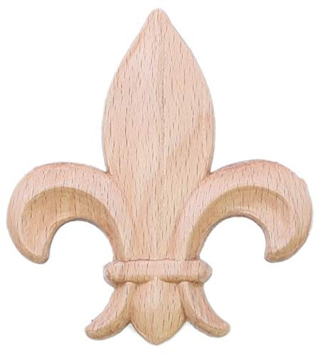 euroantik1a Franzüsische Lilie Ornament Holz Verzierung OM-28