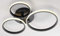 casa NOVA Deckenleuchte LED CIRCLES (DH 50x7 cm) DH 50x7 cm schwarz Deckenleuchte Deckenlampe