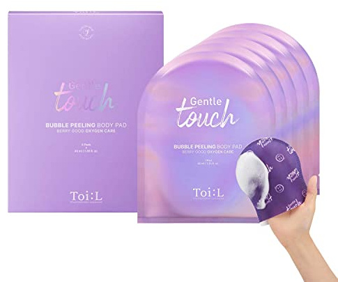 Toi:L Gentle Touch Bubble Peeling Body Pad(5pads), Body Scrub, Exfoliating Mitt for Body, Exfoliating gloves, washcloth, body loofah, dense bubble bath, bath shower, kp bump eraser