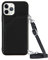 nancencen iPhone 11 Pro (5.8) Handyhülle, Das Lange Seildesign ist Abnehmbar, Weiches TPU-Silikon Rahmen (Mit Kartenschlitz) Einfachheit Stil für iPhone 11 Pro (5.8), Schwarz