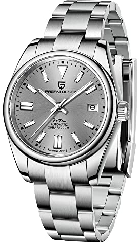 Pagani Design Herren Uhr Analog Japanisches Automatikwerk NH35 mit Edelstahl Armband PD1690