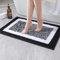MIULEE Teppich Badematte Mikrofaser rutschfest Badteppich Farbverlauf Dekorativ Badvorleger Absorbent Fußmatte Waschbar Flauschige Duschvorleger Badezimmer Wohnzimmer Schlafzimmer 40x60 cm Schwarz