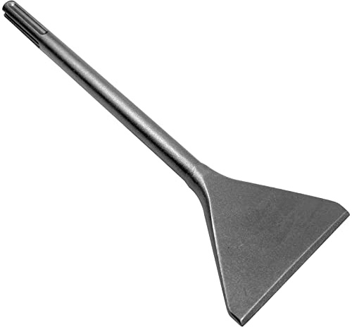 HIGOSPRO 6 Inch Wide Tile & Thinset Scaling Chisel SDS-Max Shank, 6 x 15 Scraper Removal Bit, Ideal for Rotary Hammer Drills Compatible with SDS-Max