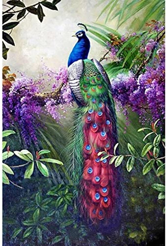YJPZZG Kreative Puzzles 3000 Stück Pfau Kunstsammlung, Puzzlekunst FüR Erwachsene Und Kinder, Hochwertiger Druck Fertige Größe 122×81cm
