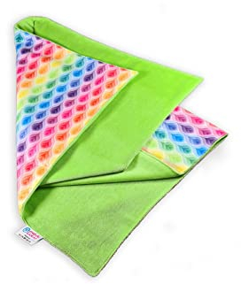 Petit Lulu Wickelunterlage für Babys | wasserdicht waschbar wiederverwendbare Wickelauflage | Windelmatte | Wickeltischunterlage | Windel Matte für Unterwegs | Made in EU (Rainbow Flames)