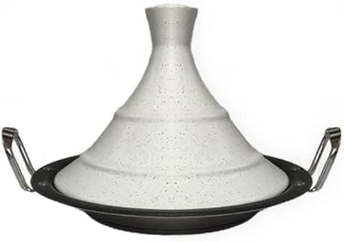 METTMANN PROFESSIONNEL Tajine en revêtement anti-adhésif, Plat à Tajine, Acier Inoxydable, Compatible tous feux y compris Induction, Lave Vaisselle (34CM)