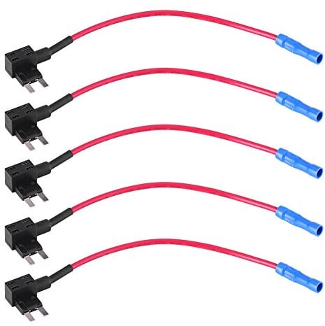 5Pcs Car Auto Circuit Fuse Tap Adapters,12V Car Add-A-Circuit Fuse Tap Adapter,Blade Fuses Holder(MINI)