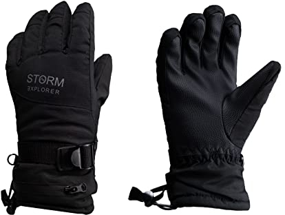 Storm Explorer - wasserdichte Winter Handschuhe für Kinder - Skihandschuhe für Jungen & Mädchen - Gefütterte Winterhandschuhe für 4-6 Jahre - schwarz - Modell „Eskimo“