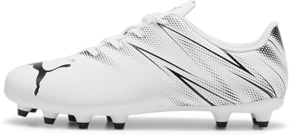 Puma Unisex Youth Attacanto Fg/Ag Jr Soccer Shoes, Puma White-Puma Black, 4 UK