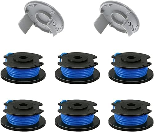 Bobine de rechange pour coupe-bordures 8 pièces, bobine de coupe-bordures sans fil à alimentation automatique, bobine de remplacement pour Ac14Rl3A/Ac14Hca (3.4m x ⌀1.65mm)