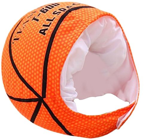 Basketballförmiger Plüschhut als Fotorequisite für Party und Festival