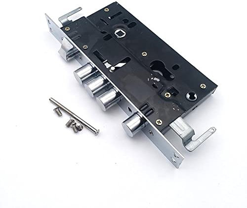 Einsteckschloss Universal-Sicherheits-Einstecktürschloss-Körperbeschläge Anti-Diebstahl-Torschloss-Befestigungsgröße 30 Runde Verriegelung Einsteckschloss ZimmertüR (Color : WITH HOOK)